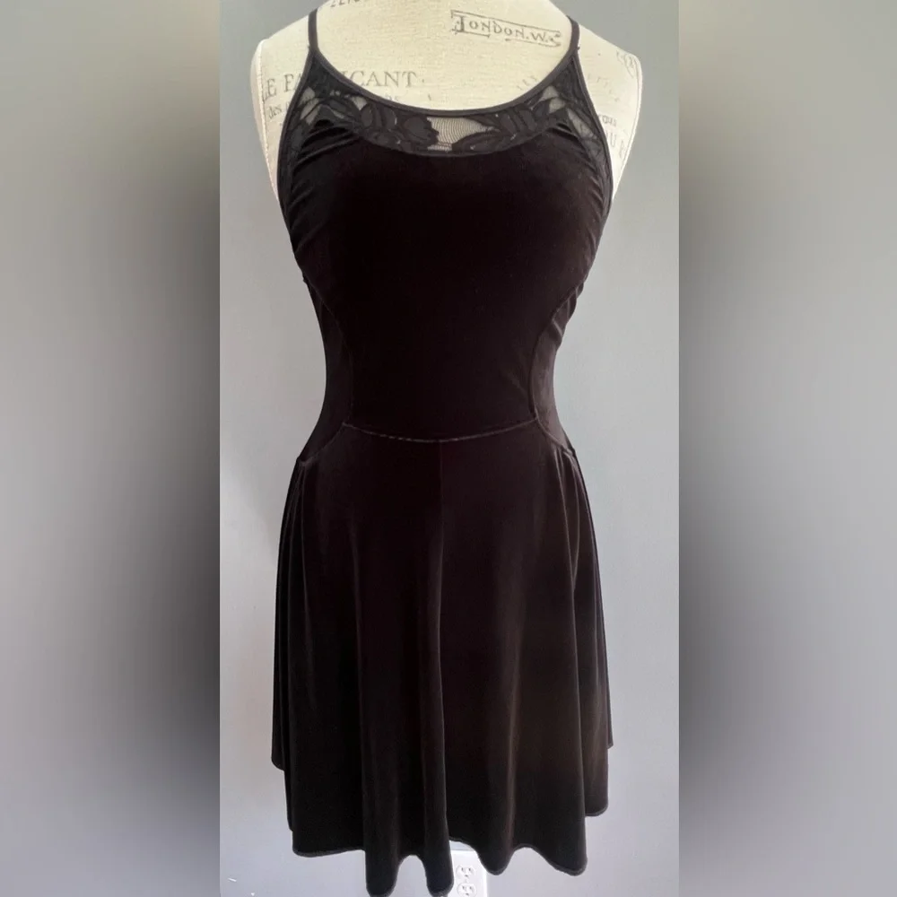 Free People stretch Velvet Dress size S